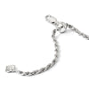 Sterling Silver RH-plated Adjustable 2.25mm D/C Rope Chain