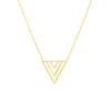 Open Triple Triangle Adjustable Necklace
