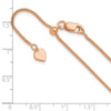 Sterling Silver Adjustable Rose Gold-plated 1.3mm Spiga Chain