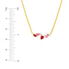 Petite Pink Sapphire and Ruby Blossom Necklace
