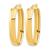 14K Polished Oval Hoop Earrings