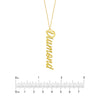 7mm Vertical Script Font Necklace