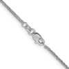 14K White Gold 1mm D/C Quadra Wheat Chain