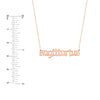 Gothic Sagittarius Nameplate Necklace