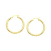 Large Round Fluted Spiral Hoop Earrings