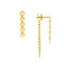 Front and Back Mini Disc Dangle Earrings