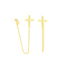 Front to Back Cross Chain Earrings