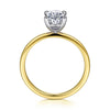 14K White-Yellow Gold Solitaire Diamond Engagement Ring