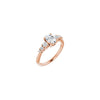 14K Rose 7x5 mm Oval Engagement Ring Mounting