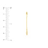 Diamond and Polished Marquise Drop Earrings