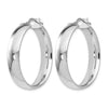 Sterling Silver RH-plated Polished Hinged Hoop Earrings