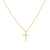 Diamond Mini Cross Adjustable Necklace