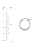 Sterling Silver 3mm x 20mm Polished Hoop Earrings