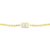 Mini Baguette Diamond Bolo Bracelet