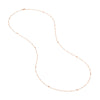 Sterling Silver D/C Bead and Mini Bead Long Necklace