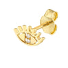 3pt Diamond Evil Eye Stud Earrings