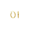 Fluted Oval Hoop Earrings