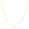 Diamond Star Bezels and Beads Necklace