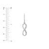 Plated Sterling Silver Infinity Dangle Earrings