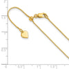Sterling Silver Gold-plated Adjustable .85mm Box Chain