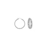 3mm x 15mm Diamond-Cut Hoop Earrings