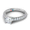 Lab Grown Diamond Pave Diamond Shank Ring