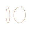 41.50mm x 31.50mm Thin Oval Post Hoop Earrings