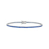 Round Blue Sapphire Tennis Bracelet