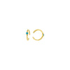 Turquoise Enamel Bezel Earring Cuffs