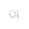 Round and Twisted Diamond Cut Hoops