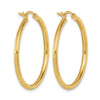 10K Polished Hinged Hoop Earrings