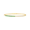 50/50 Emerald &amp; Diamond Flex Tennis Bracelet