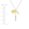 Sterling Silver Army Love Paper Clip Chain Charm Necklace