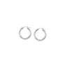 3x25mm D/C Florentine Round Hoop Earrings