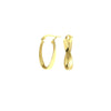 Curved Oval Hoop Earrings