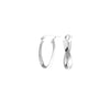 Curved Oval Hoop Earrings