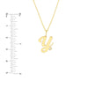 Script 'Y' with Diamond Bezel Necklace