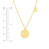 Disc Necklace with Cutout Cross Disc Dangle