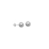 Sterling Silver 8mm Diamond-Cut Ball Stud Earrings