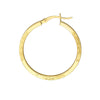 2 X 30mm Square DC Florentine Hoop Earrings