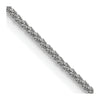 18K White Gold 16 inch 1mm Diamond-cut Spiga with Spring Ring Clasp Chain