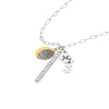 Sterling Silver Dream Paper Clip Chain Charm Necklace