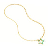 Diamond Bezel Turq Enamel Star Push Lock