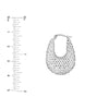 Plated Sterling Silver Horseshoe-Shape Cage Earrings