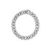 Sterling Silver CZ and Polished Curb Link Bracelet