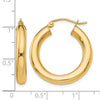 10K Polished Lightweight Hoop Earrings