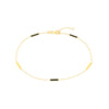 Black Enamel Alternating Bar Anklet