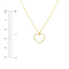 Open Heart Diamond Bezel Necklace