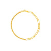 50/50 Paper Clip and Rope Bracelet