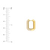 3 Row Pave Diamond Paper Clip Huggies (1tcw)